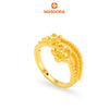 MASDORA 916 Gold Ring Rings Cincin Emas ~ HG Golden Curved Petunia (EMAS 916/22K)