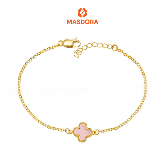 MASDORA 916 Gold Bracelet Rantai Tangan Emas ~ 1F Budget Clover - M (EMAS 916/22K)