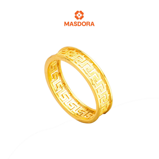MASDORA 916 Gold Ring Rings Cincin Emas ~ Golden Glittery Grace  (EMAS 916/22K)