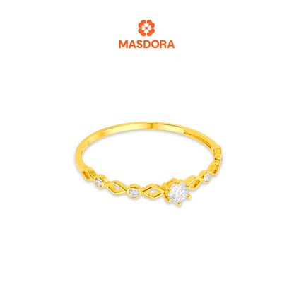 MASDORA 916 Gold Ring Rings Cincin Emas ~ Sparkling Rhombic Solitaire (EMAS 916/22K)
