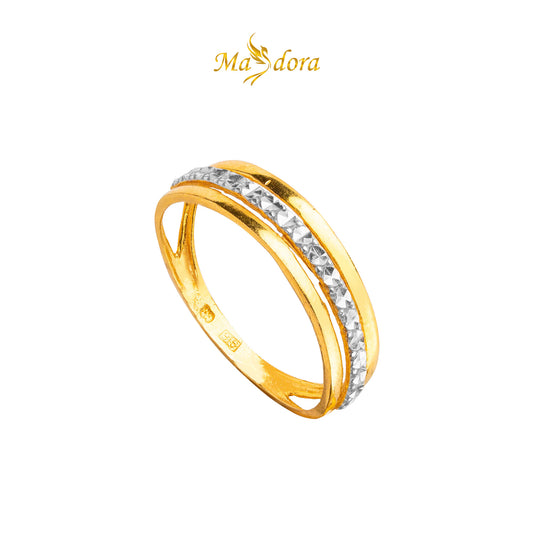 MASDORA 916 Gold Ring Rings Cincin Emas ~ Shiny Diamond Cut Fashion (EMAS 916/22K)