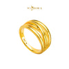 MASDORA 916 Gold Ring Rings Cincin Emas ~ HG Golden Bella Cross (EMAS 916/22K)