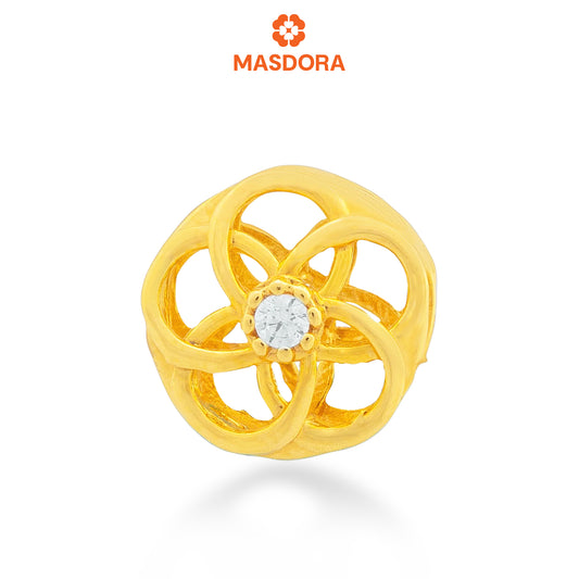 MASDORA 916 Gold Beads Bead Emas ~ Starry Flower Round (EMAS 916/22K)