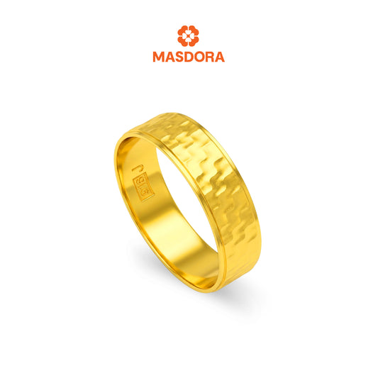 MASDORA 916 Gold Ring Rings Cincin Emas ~ CBR Golden Wavy Phantom (EMAS 916/22K)