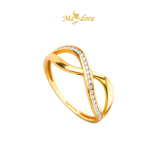 MASDORA 916 Gold Ring Rings Cincin Emas ~ Emirates Star Sparkling Infinity (EMAS 916/22K)