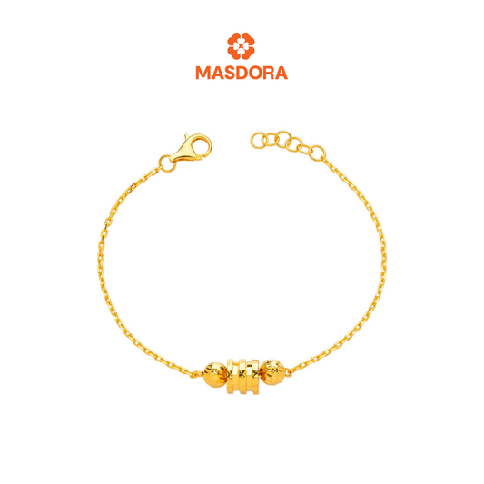 MASDORA 916 Gold Bracelet Rantai Tangan Emas ~ Golden Round Galaxy (EMAS 916/22K)