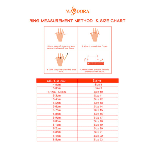 MASDORA 916 Gold Ring Rings Cincin Emas ~ Duotone Zigzag Sway (EMAS 916/22K)