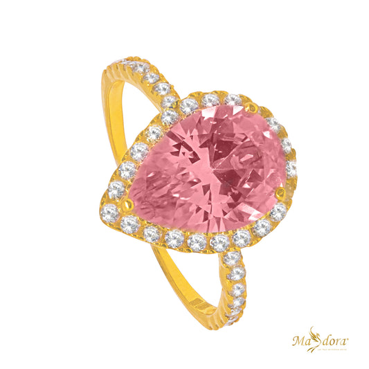 MASDORA Cincin Pink Dewdrop/Pink Dewdrop Ring (Emas 916)