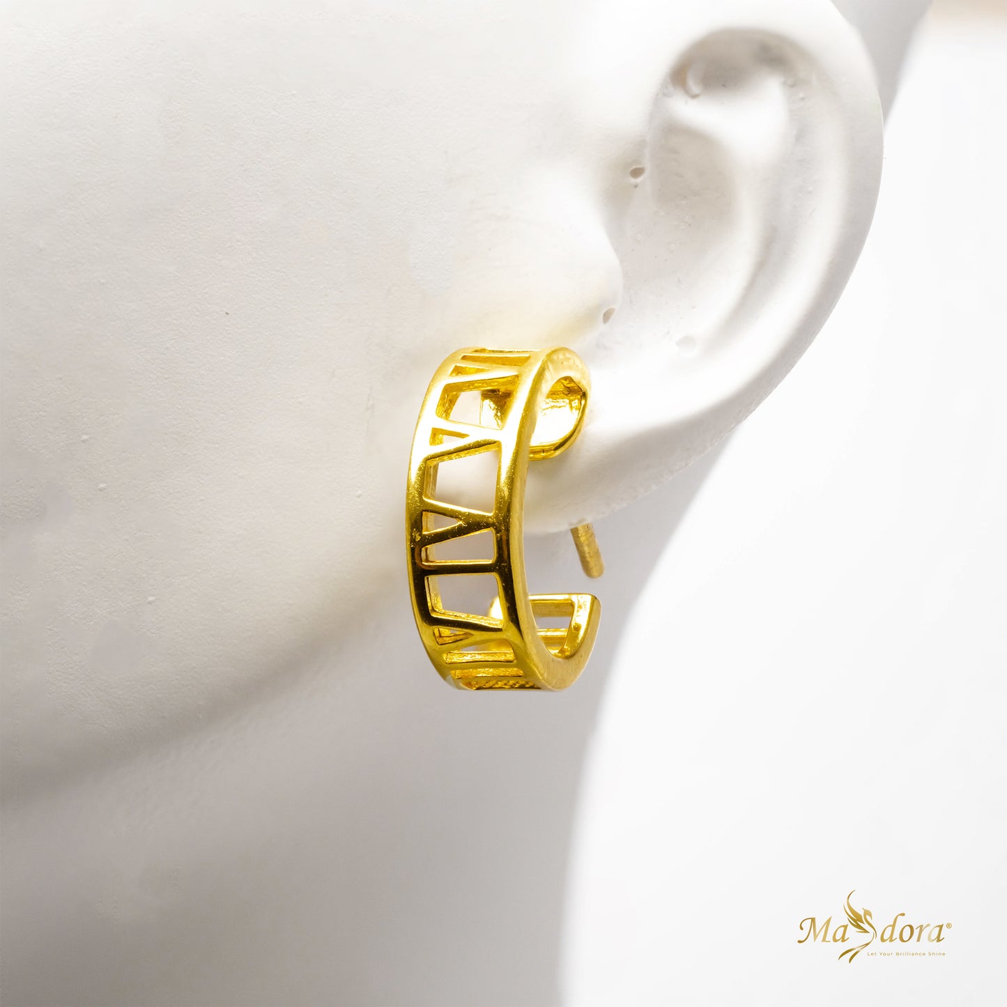 MASDORA Golden Roman Stud Earring (Emas 916)