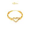 MASDORA 916 Gold Ring Rings Cincin Emas ~ Shiny Love Links (EMAS 916/22K)