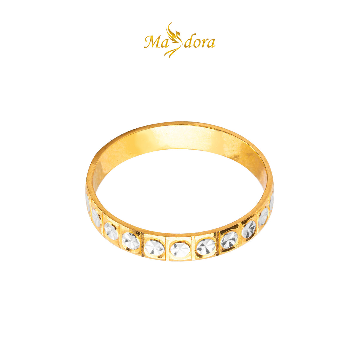 MASDORA 916 Gold Ring Rings Cincin Emas ~ Shiny Diamond Cutting Band STM (EMAS 916/22K)