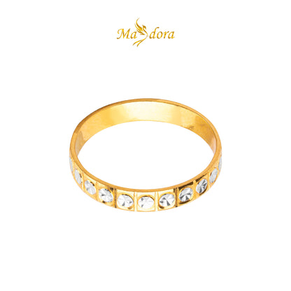 MASDORA 916 Gold Ring Rings Cincin Emas ~ Shiny Diamond Cutting Band STM (EMAS 916/22K)