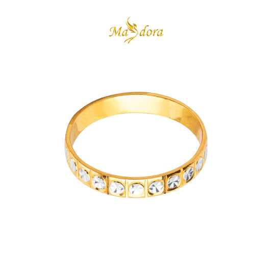 MASDORA 916 Gold Ring Rings Cincin Emas ~ Shiny Diamond Cutting Band STM (EMAS 916/22K)