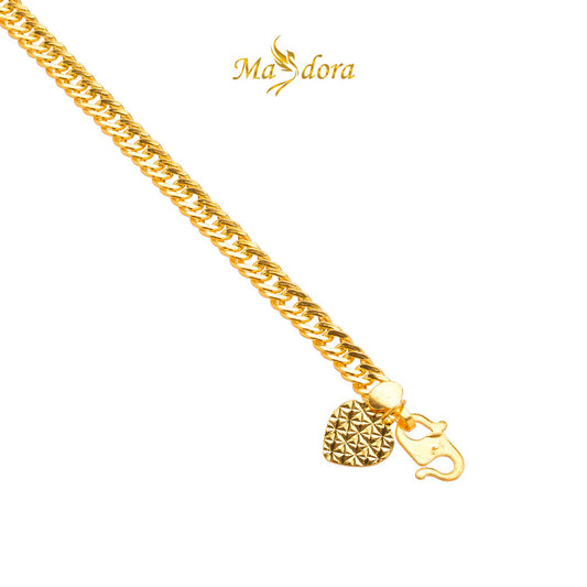 MASDORA 916 Gold Bracelet Rantai Tangan Emas ~ Lipan Licin (4mm) (EMAS 916/22K)