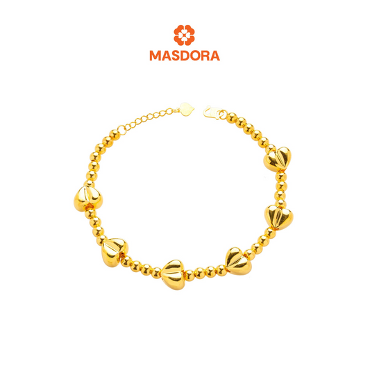 MASDORA 916 Gold Bracelet Rantai Tangan Emas ~ HG Enormous Chained Love Boba (EMAS 916/22K)