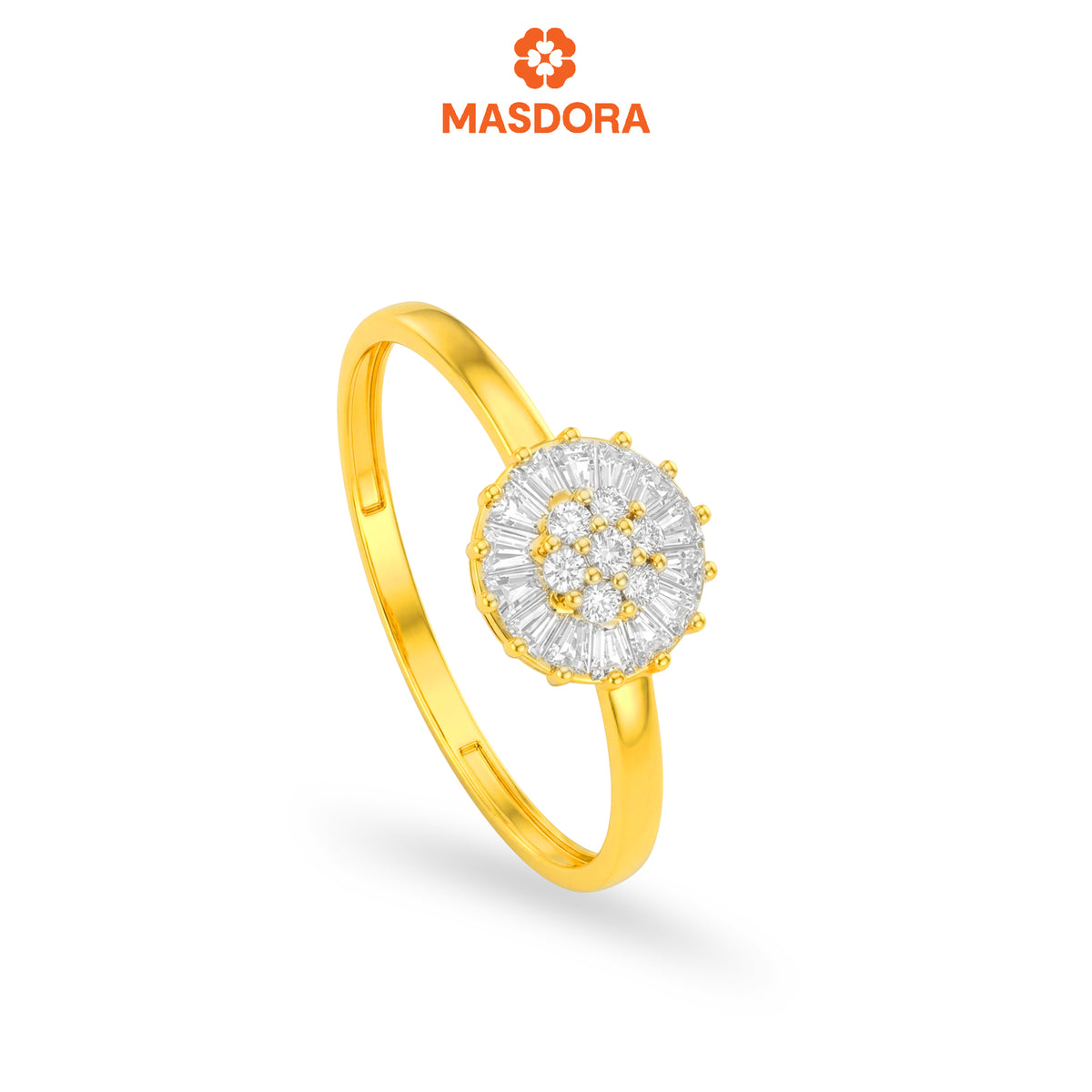 MASDORA 916 Gold Ring Rings Cincin Emas ~ Simple Sunflower (EMAS 916/22K)
