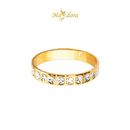 MASDORA 916 Gold Ring Rings Cincin Emas ~ Shiny Diamond Cutting Band STM (EMAS 916/22K)