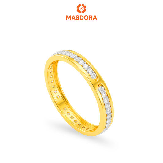 MASDORA 916 Gold Ring Rings Cincin Emas ~ Galaxy Myriad Sparkling Band (EMAS 916/22K)