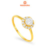 MASDORA 916 Gold Ring Rings Cincin Emas ~ Sparkling Walled Solitaire (EMAS 916/22K)