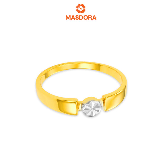 MASDORA 916 Gold Ring Rings Cincin Emas ~ Diamond Cut Solitaire (EMAS 916/22K)