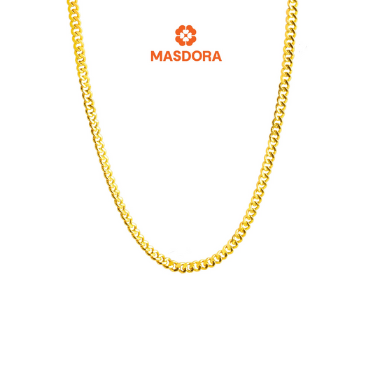 MASDORA 916 Gold Necklace Rantai Leher Emas ~ Gajah Chain (EMAS 916/22K)