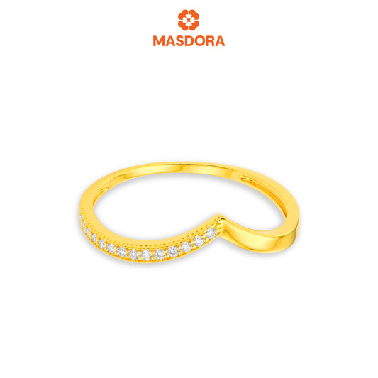 MASDORA 916 Gold Ring Rings Cincin Emas ~ Semi-Sparkle V (EMAS 916/22K)