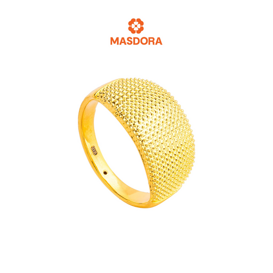 MASDORA 916 Gold Ring Rings Cincin Emas ~ HG Oro Diamond Glitz (13mm) (EMAS 916/22K)