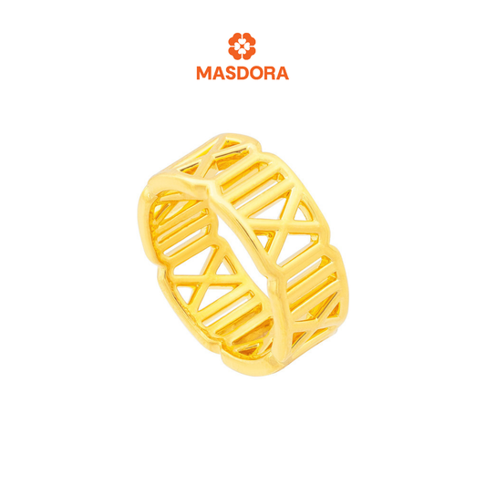 MASDORA 999 Gold Ring Rings Cincin Emas ~ Versatile Roman (EMAS 999/24K)