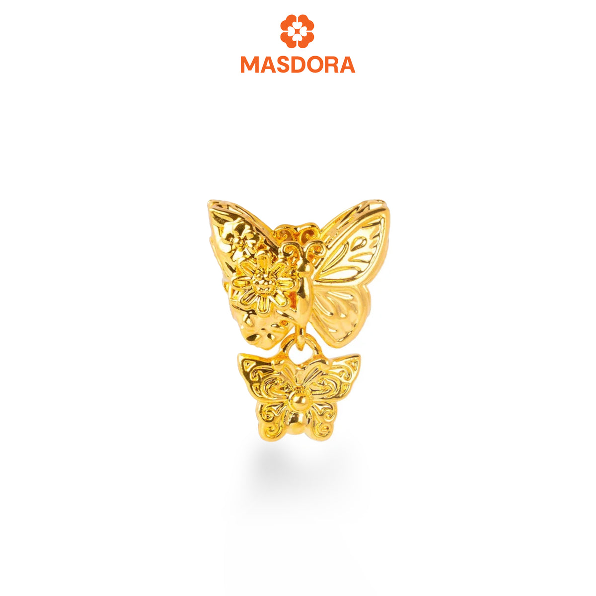 MASDORA 916 Gold Beads Bead Emas ~ HG Flora Flappy Butterfly (EMAS 916/22K)