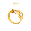 MASDORA 916 Gold Ring Rings Cincin Emas ~ Duotone Crisscross (EMAS 916/22K)