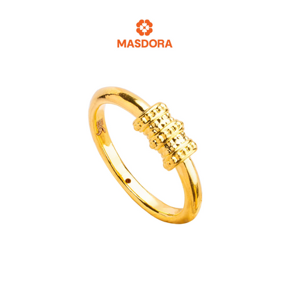 MASDORA 916 Gold Ring Rings Cincin Emas ~ HG Golden Half Tube (EMAS 916/22K)