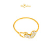 MASDORA 916 Gold Ring Rings Cincin Emas ~ Crossing Hearts (EMAS 916/22K)