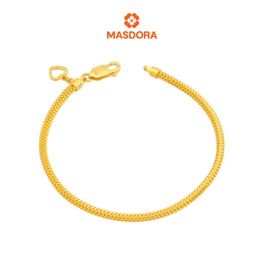 MASDORA 916 Gold Bracelet Rantai Tangan Emas ~ Lobster Hook - 5.00GM+ (EMAS 916/22K)