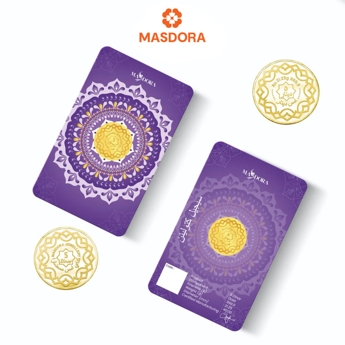 MASDORA 999.9 Gold 5 Dinar (21.25GM) Collection Series ~ Signature 2025 (EMAS 999.9/24K)