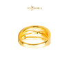 MASDORA 916 Gold Ring Rings Cincin Emas ~ HG Golden Bella Cross (EMAS 916/22K)
