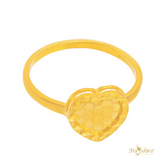 Masdora Honeycomb Love Gold Ring (Emas 916)