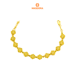 MASDORA 916 Gold Bracelet Rantai Tangan Emas ~ Golden Bloom (EMAS 916/22K)