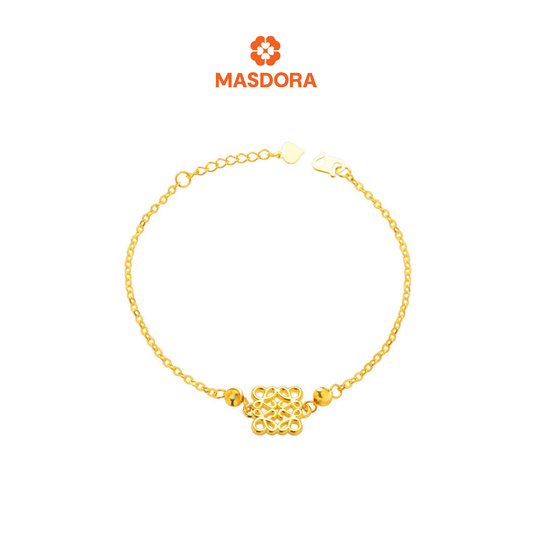MASDORA 916 Gold Bracelet Rantai Tangan Emas ~ HG Golden Fortune Boba (EMAS 916/22K)