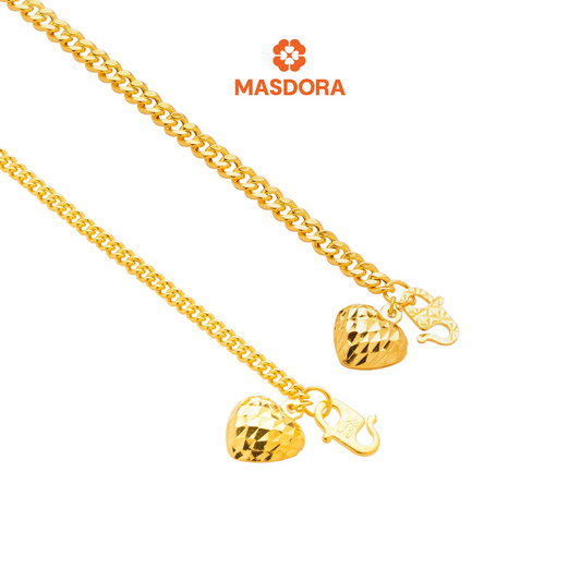 MASDORA 916 Gold Bracelet Rantai Tangan Emas ~ Gajah Licin Fluffy Love (EMAS 916/22K)