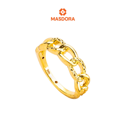 MASDORA 916 Gold Ring Rings Cincin Emas ~ HG Oval Chain Cutting (EMAS 916/22K)