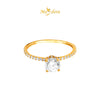 MASDORA 916 Gold Ring Rings Cincin Emas ~ Sparkling Zircon Solitaire (EMAS 916/22K)