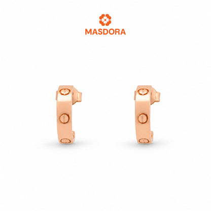 MASDORA 916 Gold Earrings Earring Subang Emas ~ Rosé Gold Screw Mark (EMAS 916/22K)