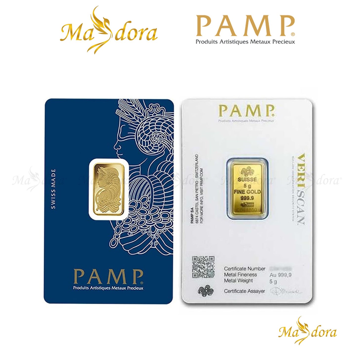 MASDORA X PAMP Suisse Lady Fortuna Gold Minted Bar - 5g (Emas 999.9)