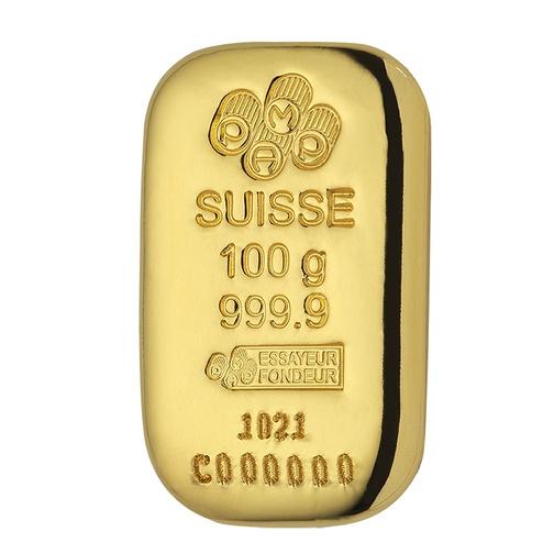 MASDORA X PAMP Suisse Gold Cast Bar - 100g (Emas 999.9)