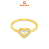 MASDORA 916 Gold Ring Rings Cincin Emas ~ Sparkling Sincero Heart (EMAS 916/22K)