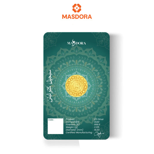 MASDORA 999.9 Gold ½ Dinar (2.125GM) Collection Series ~ Signature 2025 (EMAS 999.9/24K)