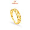 MASDORA 916 Gold Ring Rings Cincin Emas ~ Golden Frame Leaves (EMAS 916/22K)