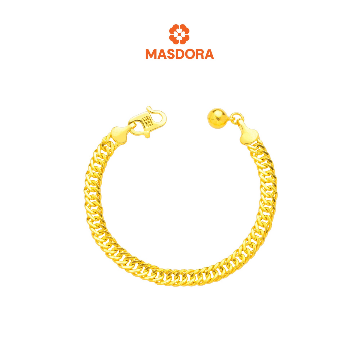 MASDORA 916 Gold Bracelet Rantai Tangan Emas ~ Lipan Licin Baby (EMAS 916/22K)