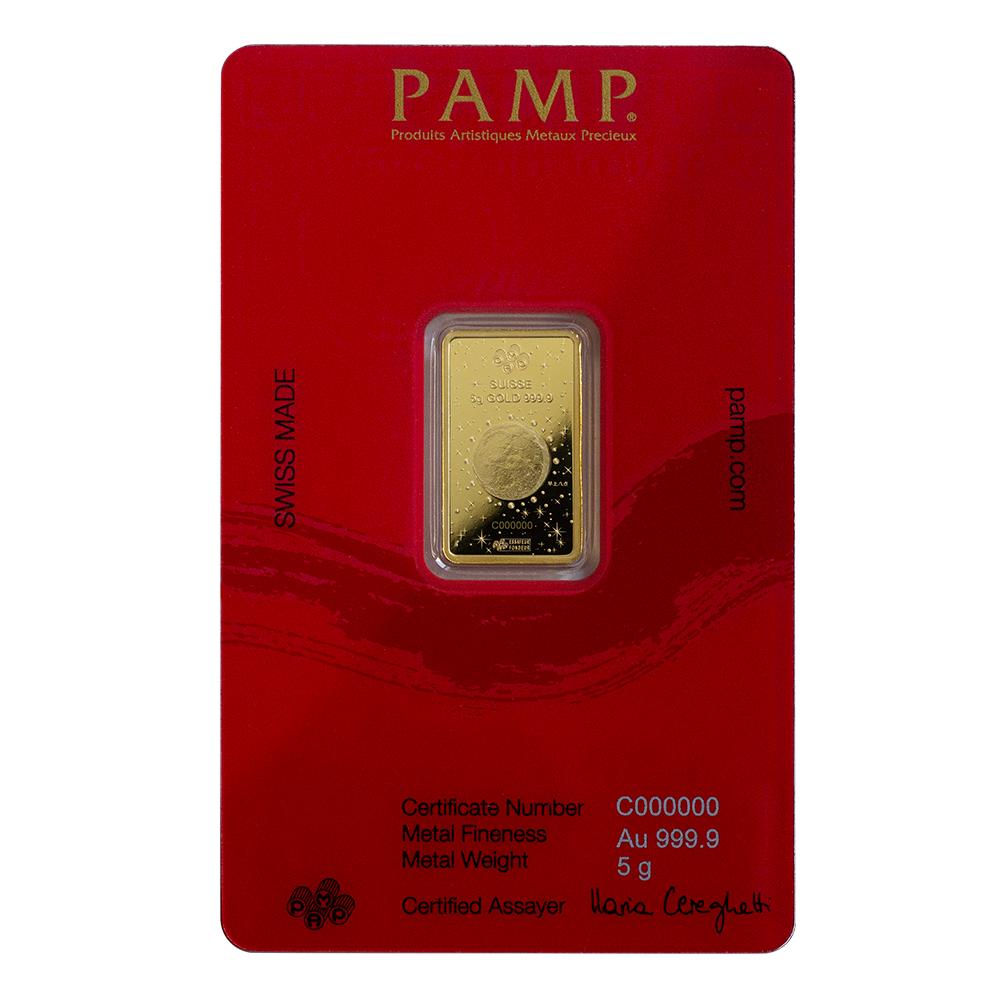 MASDORA X PAMP Suisse Lunar Dragon Gold Minted Bar - 5g (Emas 999.9)
