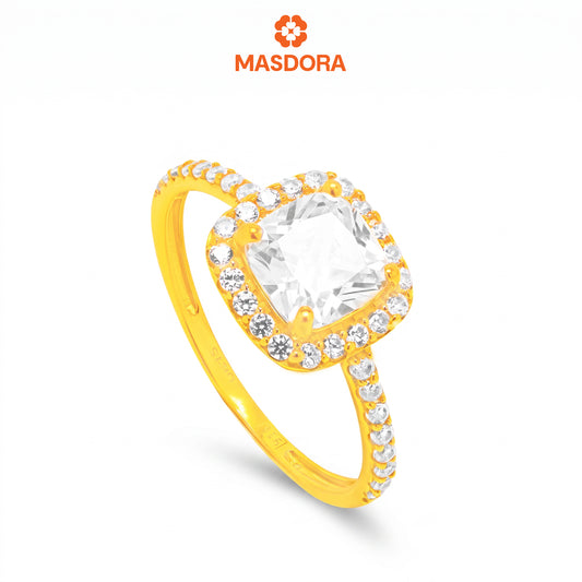 MASDORA 916 Gold Ring Rings Cincin Emas ~ Halo Eternity Engagementt (EMAS 916/22K)